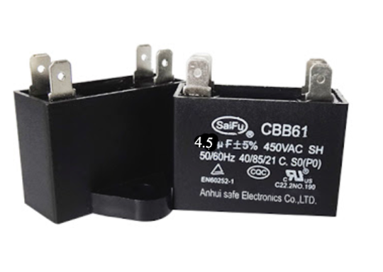 Universal Capacitor Assy 4.5 uf, 4.5uf CBB61,